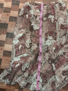 Boho Paisley Print Flowy Midi Skirt