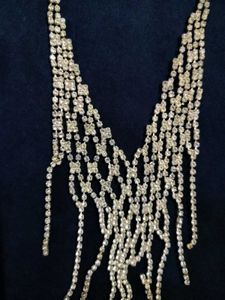 Sparkling Waterfall Rhinestone Necklace