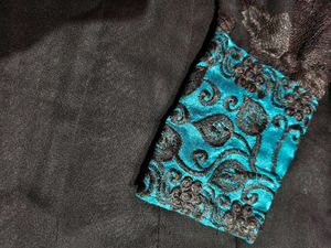 Elegant Embroidery Black Kurta &amp; Chudidar