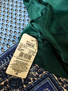 Elegant Teal Halter Neck Mini Dress