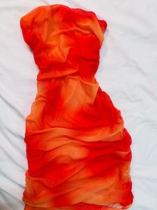 Sunset beach Mesh Bodycon Dress