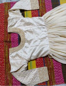 Elegant Cream Ethnic Gown
