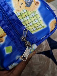 Cute Blue Teddy Bear Print Bag