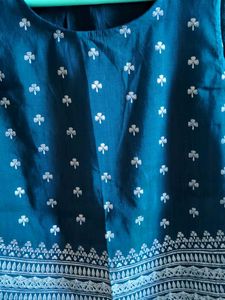 Stylish Teal Printed kurta top