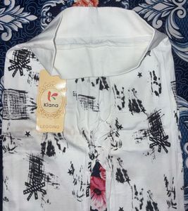 White Printed Slim Fit Jagging
