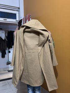 Stylish Tan Hooded Coat
