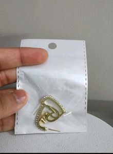 Heart Shaped Diamond Hoop Earrings
