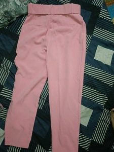 Stylish pastel Pink High-Waist Trousers
