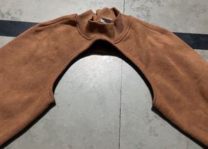 Brown Cutout Long Sleeve Bolero
