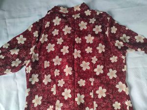 Floral Print Button-Up Shirt