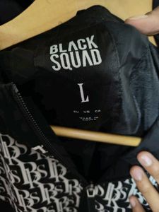 Stylish Black &amp; White Logo Jacket