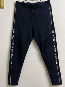 Black Athleisure Pants with "Do Your Own Thing"
