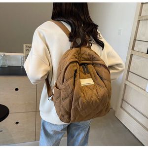 Quilted Corduroy Backpack