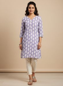 Floral Print short kurta