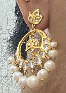 Elegant Pure Pearl &amp; Gold Satlada Necklace Set
