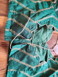 Designer Emerald Green Embroidered Blouse