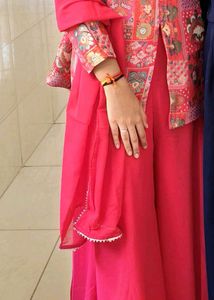 Patchwork Print Indo western Set