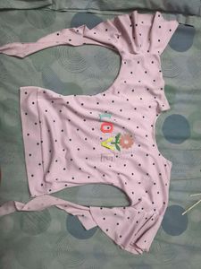 Cute Pink Polka Dot Top for 7-9 years girl