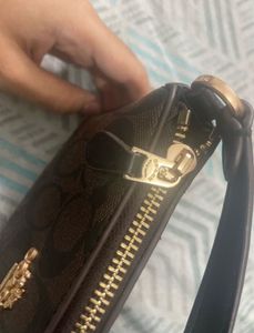 authentic Coach Monogram Hobo Bag