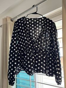 Black & White Polka Dot Top