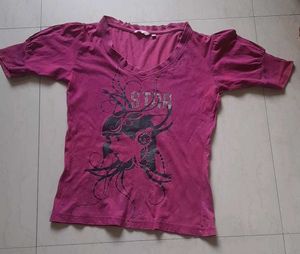 Stylish Purple Graphic T-Shirt