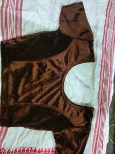 Velvet Blouse - Rich Brown