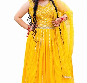 Vibrant Yellow Embellished Lehenga
