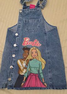 Cute Barbie Denim Pinafore Dress