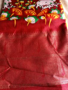Dollo Silk Kalamkari Saree