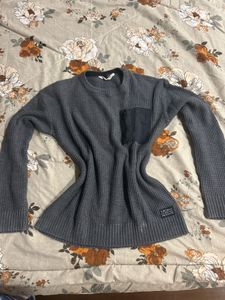 Stylish Gray Pullover Sweater