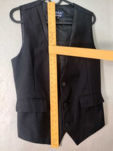Korean Fit Men's Black Formal Vest