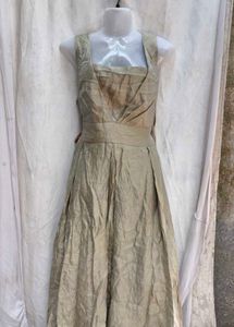 Elegant Beige Sleeveless Midi Dress