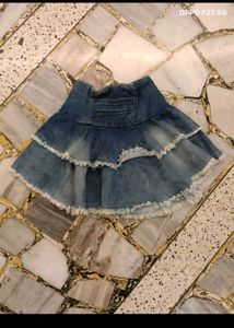 48. Denim Ruffle Skirt