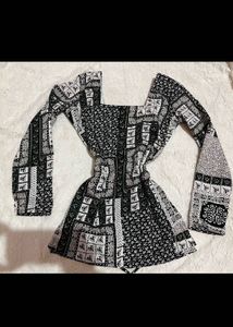 y2k leopard print top &amp; kurti Combo