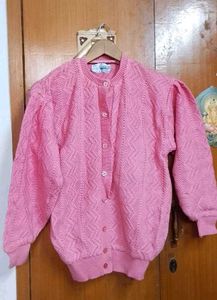 Cute Vintage Pink Knit Cardigan