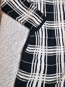 Chic Plaid Knit Sweater Jacket