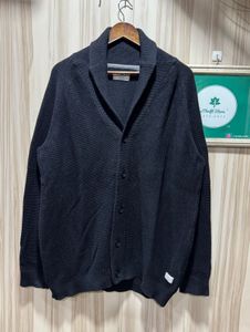 Jack &amp; Jones Black Shawl Collar Knit Cardigan