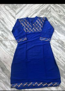 Blue Kurta with Pink Pants