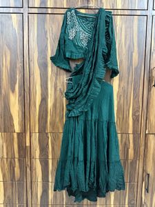 Designer Embroidered Green dress