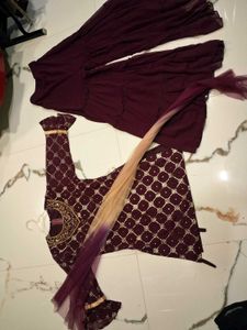 Elegant Maroon Kurta Set with Dupatta