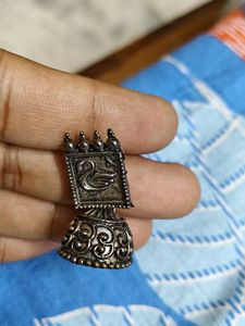 Vintage Swan Jhumka Earrings