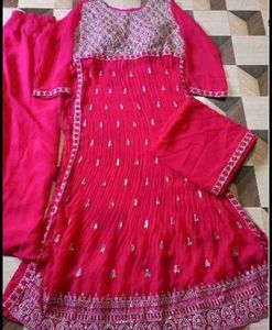 Vibrant Pink Embroidered Kurta Set