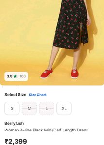 Berrylush Cherry Print Midi Dress