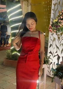 Stunning Red Halter Neck Bodycon Midi Dress from n