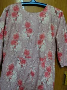 Pink Floral Printed Kurta xl new