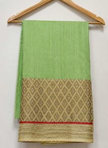 Green Saree with Embellished Border