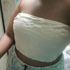 Beige Adjustable Tube Top
