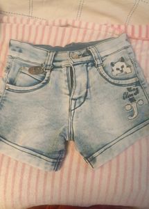 Jeans Shorts For 4 To 6 Years Girls