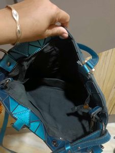 Geometric Teal Tote Bag