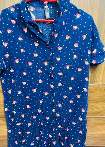Navy Blue Shirt Dress